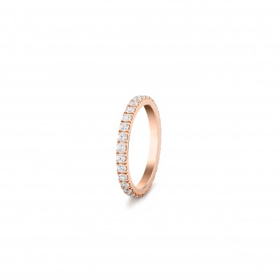 VAN CLEEF ARPELS FÉLICITÉ WEDDING BAND, 2.1 MM - ROSE GOLD, DIAMOND  VCARP7RH00